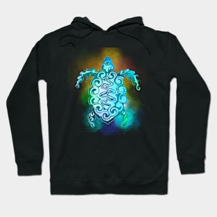 Watercolour Tribal Turtle Hoodie